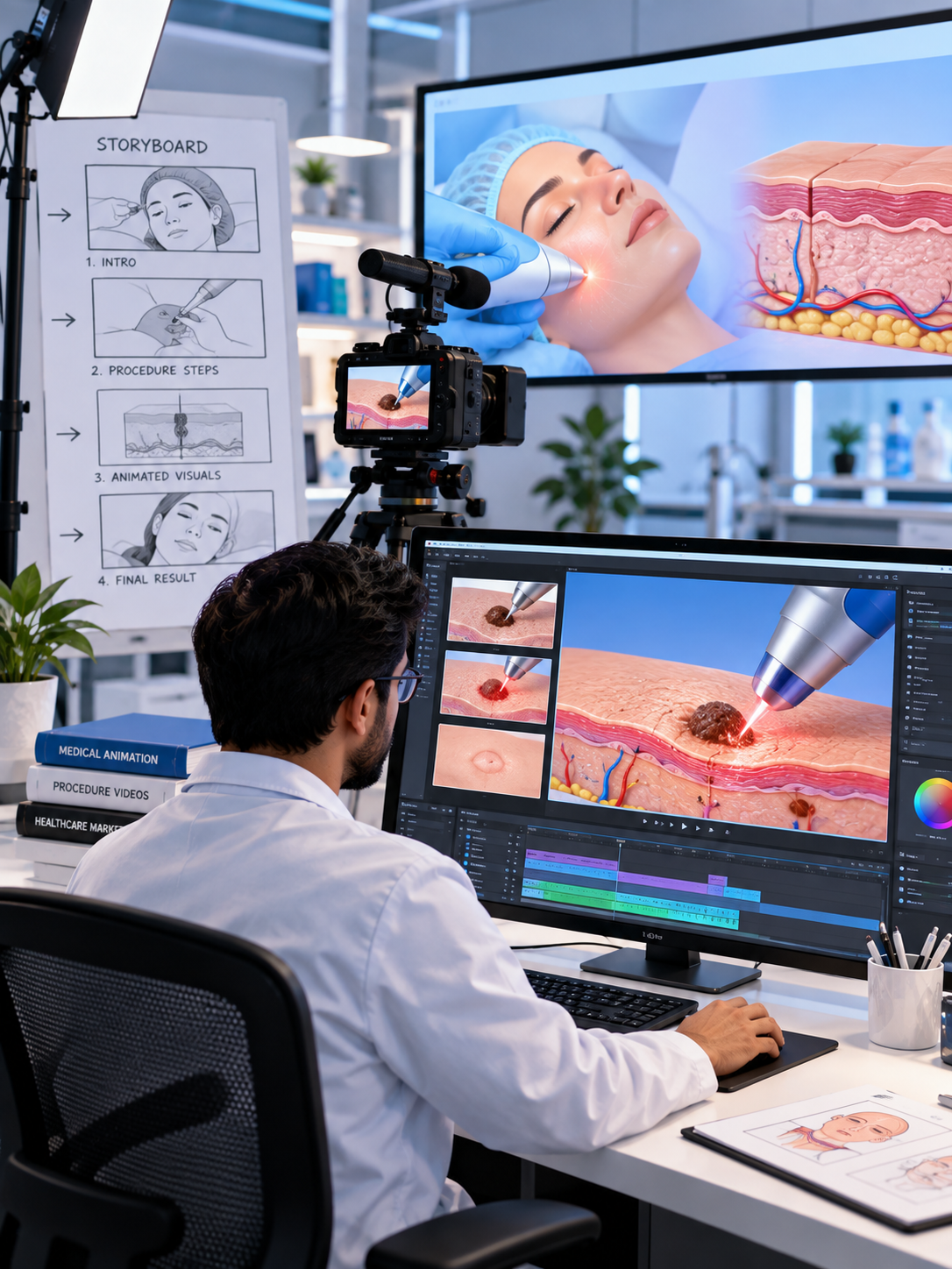 Animated procedure videos with 2D and 3D animation