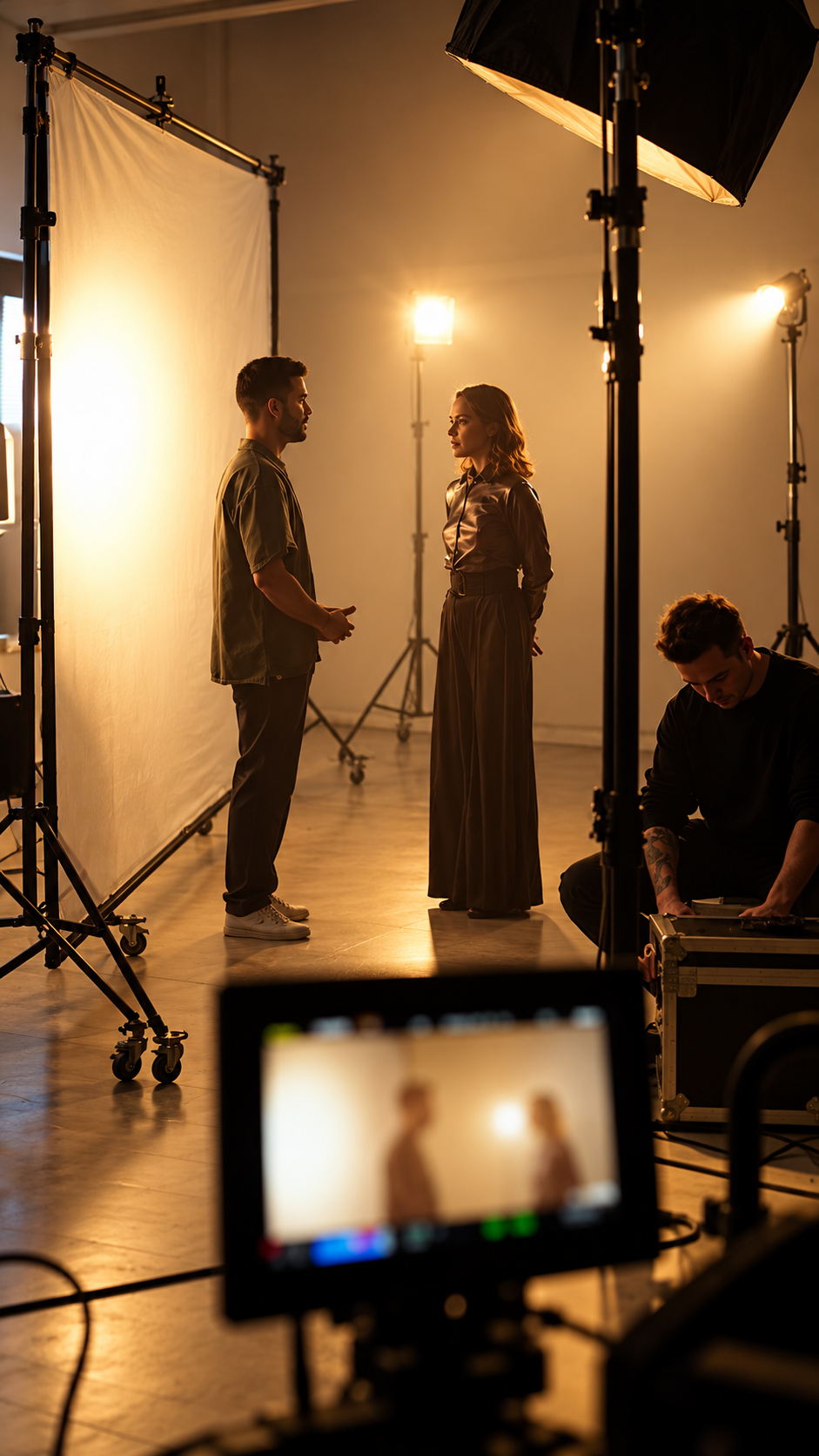 Behind the scenes Reels production company in Delhi filming a clinic team at work